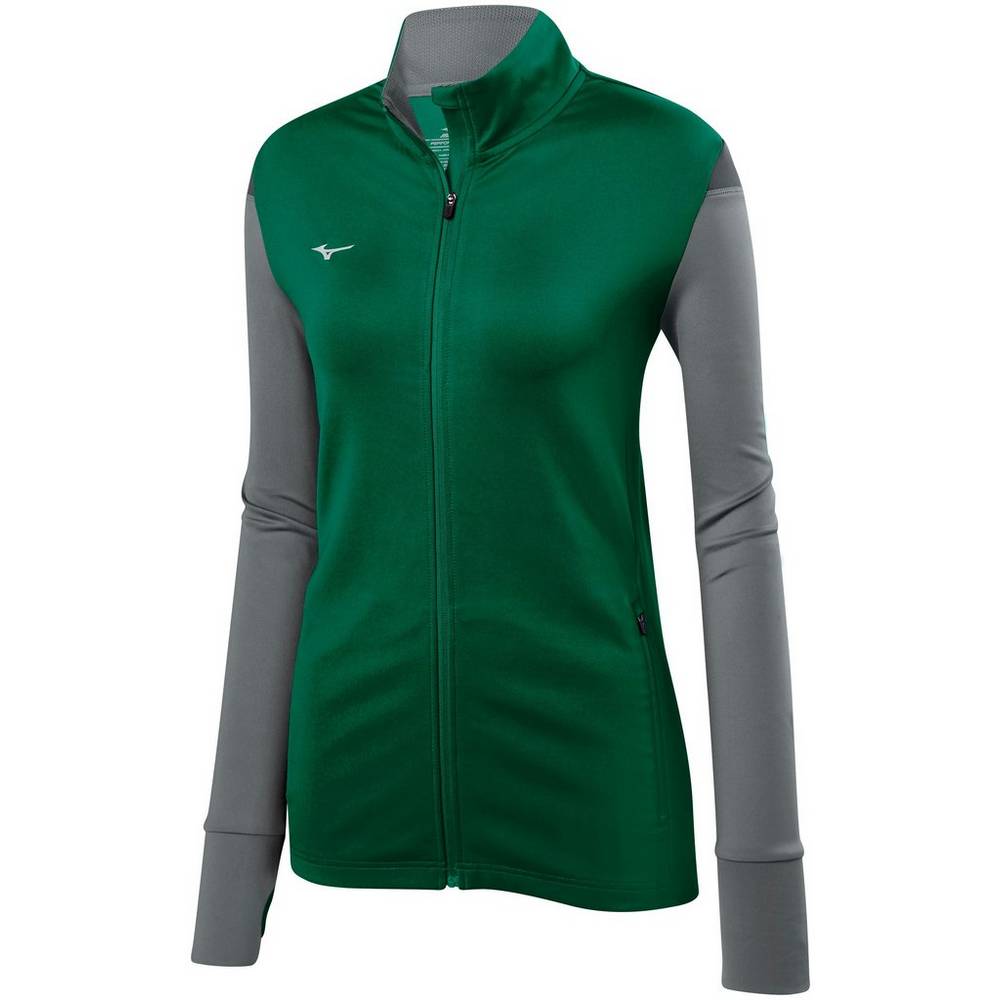 Mizuno Horizon Full Zip - Bayan Mont - Yeşil/Gri Türkiye (OAWZFI-056)